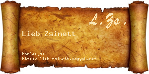 Lieb Zsinett névjegykártya